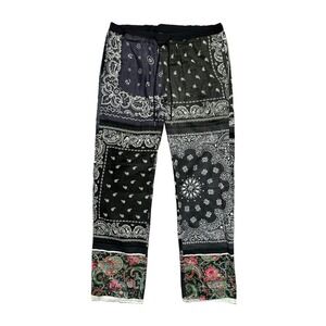 Patchwork deconstructed paisley bandana pant
